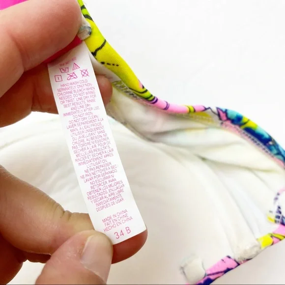 Victoria's Secret | Tropical Banana Leaf Print Bikini Top 34B - Picture 4 of 5